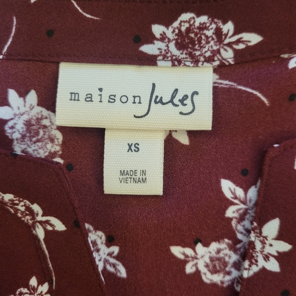 Floral Cottagecore Burgundy S EUC Dress - Picture 3 of 4